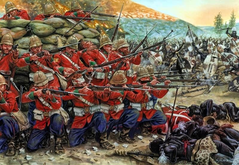 Отдельные черные воины прорывались за линию укреплений